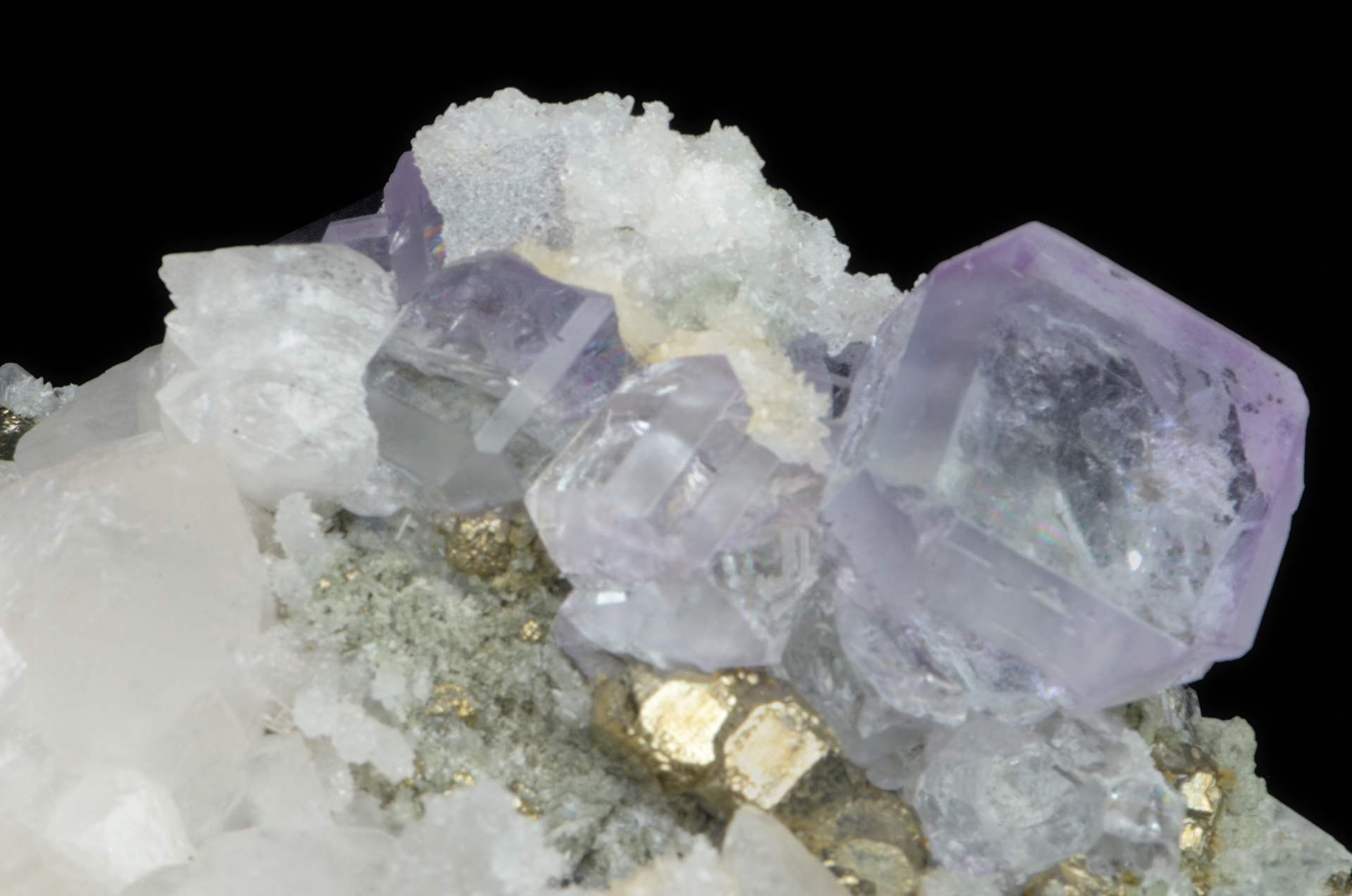 Stunning Fluorite, Calcite and Pyrite from Mexico