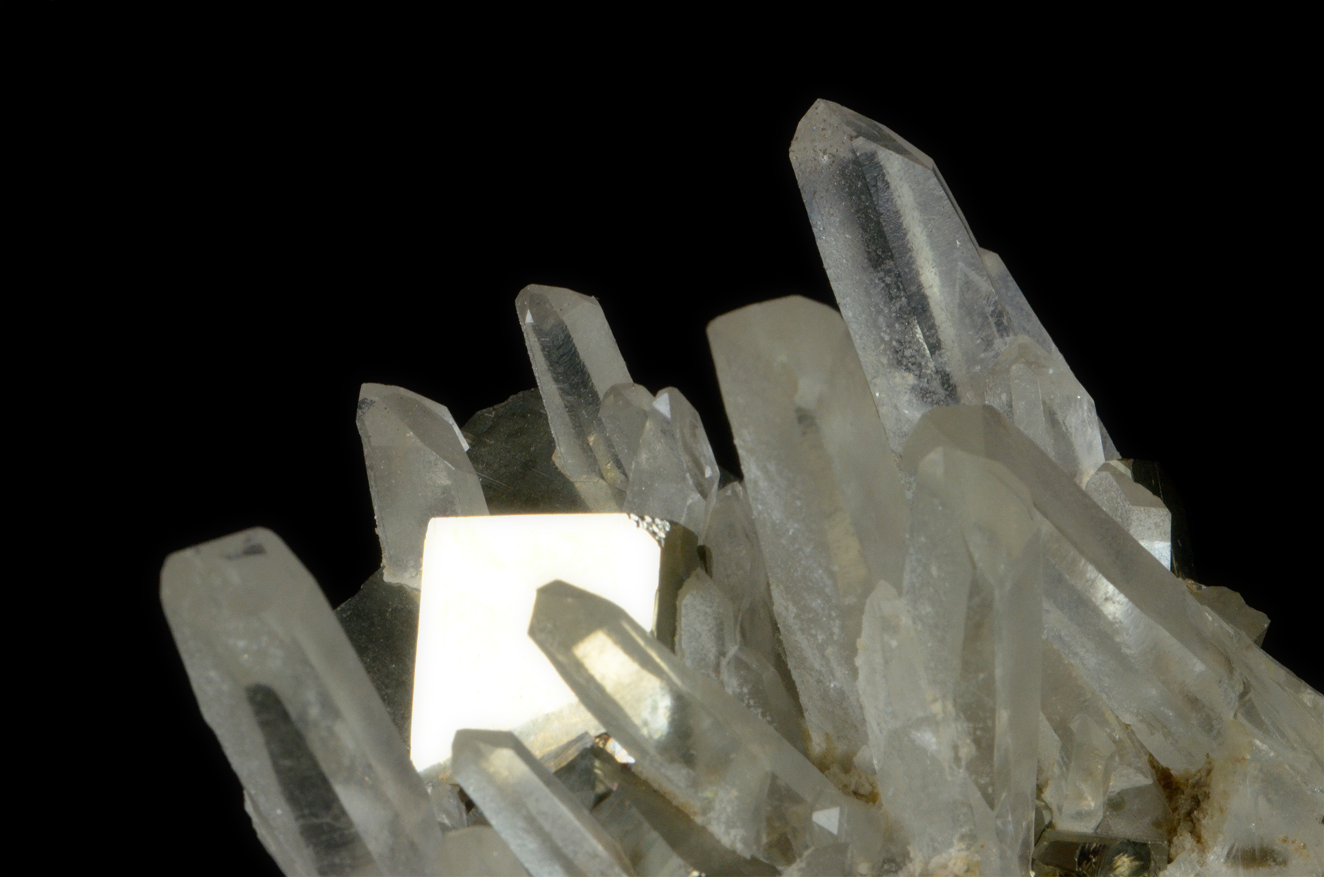 Pyrite with Quartz from Spruce Claim